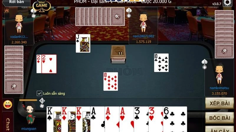 bài phỏm bao nhiêu lá